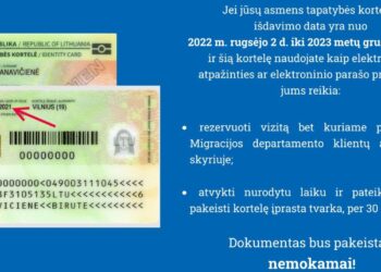 Asmens tapatybės kortelės su pasenusiais lustais bus keičiamos nemokamai