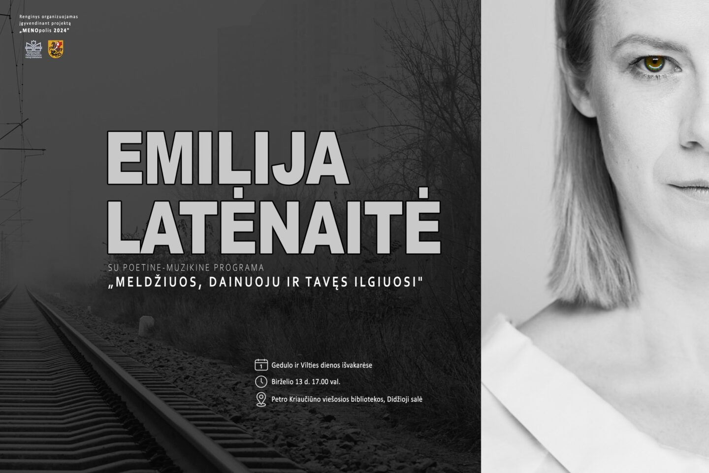 Emilija Latėnaitė su poetine-muzikine programa „Meldžiuos, dainuoju ir Tavęs ilgiuosi“