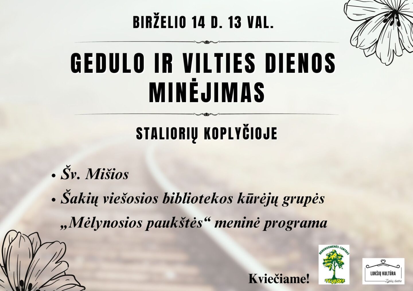 GEDULO IR VILTIES DIENOS MINĖJIMAS STALIORIŲ KOPLYČIOJE