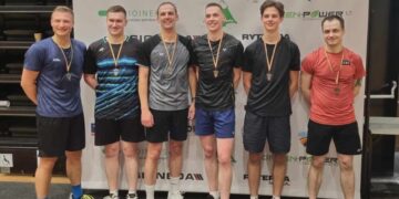 Matas Revinskas „Hummel“ badmintono lygos 6 etape iškovojo dviejų prabų medalius