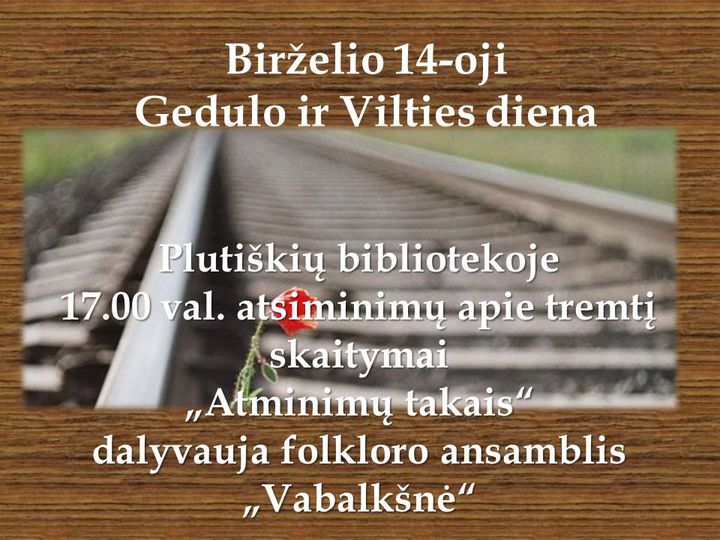 Minėjimas „Atminimų takais“, skirtas Gedulo ir vilties dienai