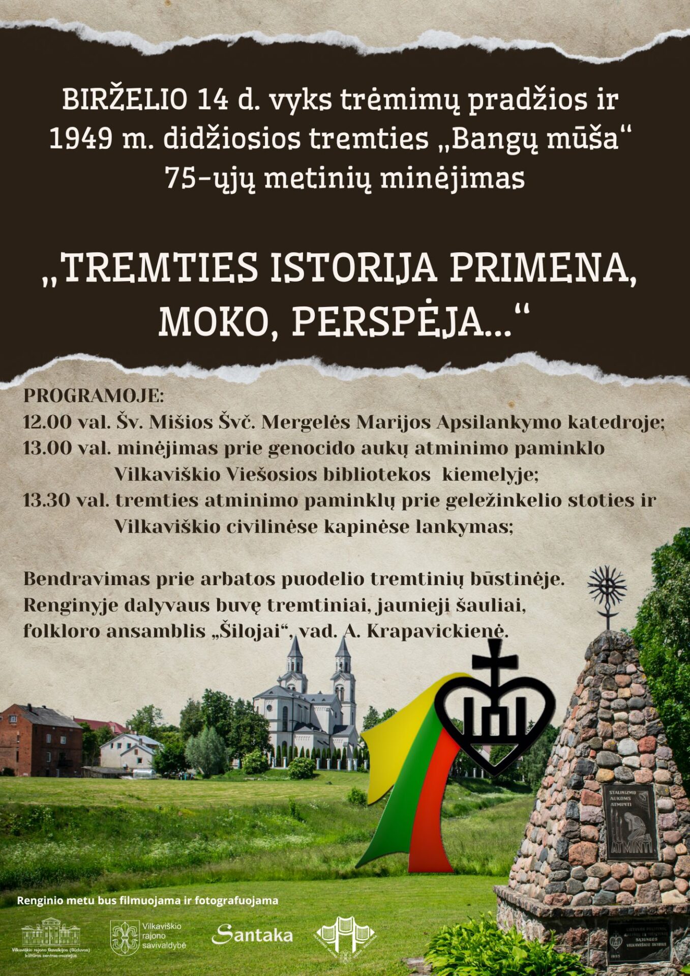 Trėmimo pradžios ir 1949 m. didžiosios tremties „Bangų mūša” 75-ųjų metinių minėjimas