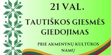 Tautiškos giesmės giedojimas Akmenynuose