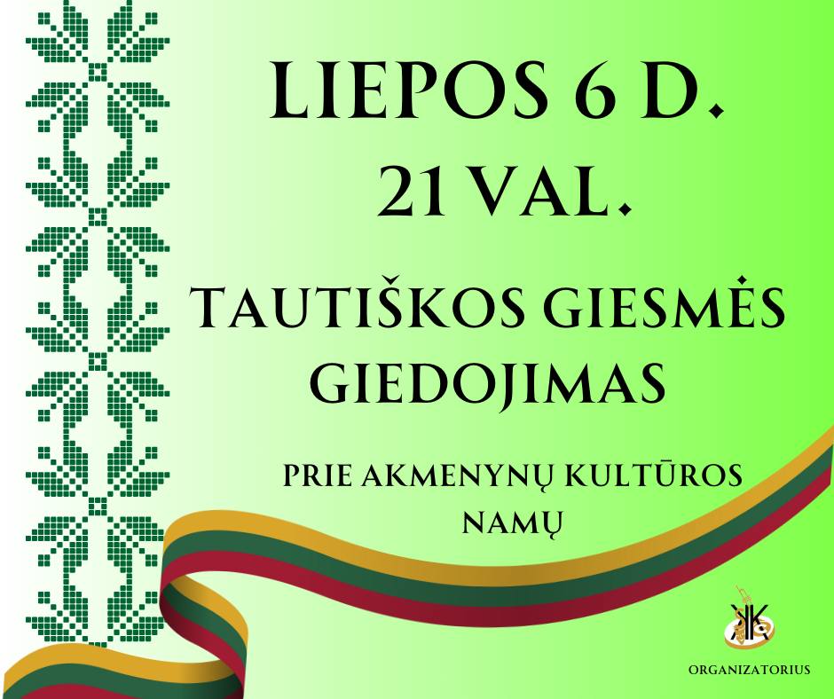 Tautiškos giesmės giedojimas Akmenynuose