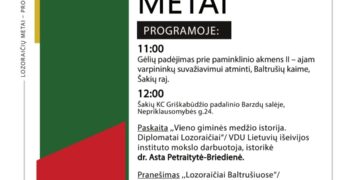 DIPLOMATŲ-LOZORAIČIŲ METAMS PAMINĖTI SKIRTAS RENGINYS