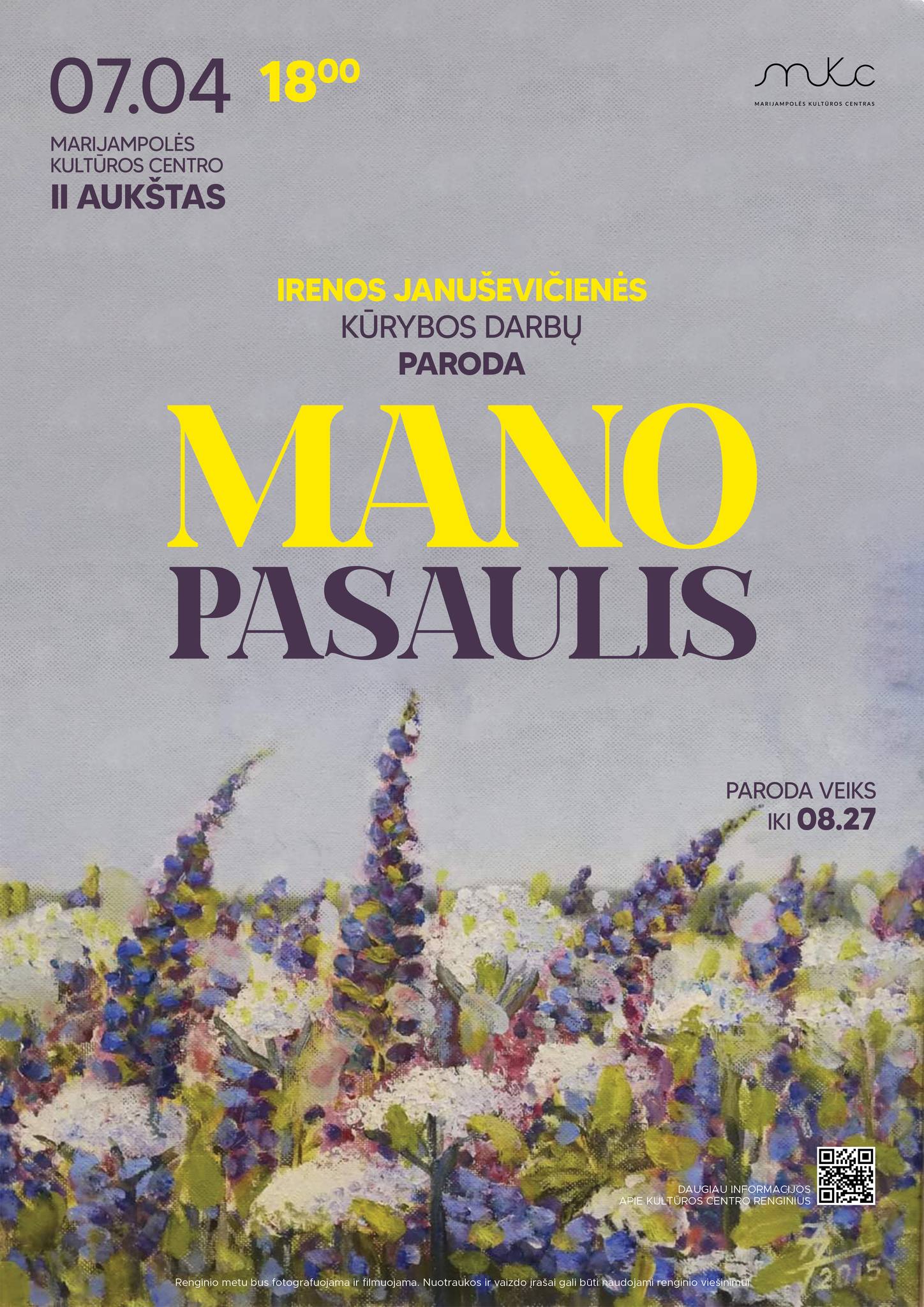 Irenos Januševičienės kūrybos darbų paroda „Mano pasaulis“