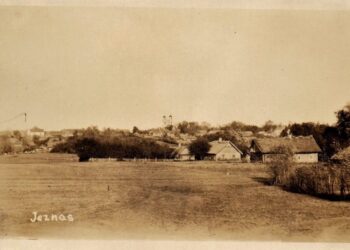 Jiezno miestelio vaizdas 1930-1940 m.
