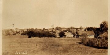 Jiezno miestelio vaizdas 1930-1940 m.