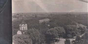 Kybartai 1930 m. Iš katalikų šventovės bokšto viršūnės