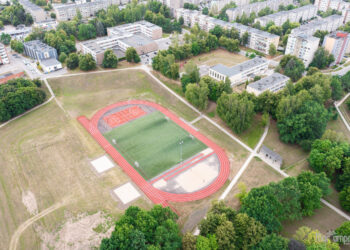 Marijampolės mokyklų stadionų atnaujinimas artėja prie pabaigos