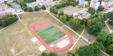 Marijampolės mokyklų stadionų atnaujinimas artėja prie pabaigos