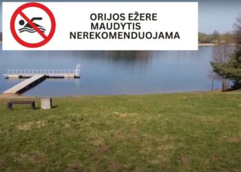 Orijos ežere maudytis nerekomenduojama
