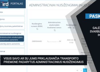 Vairuotojai apie nusižengimus gali sužinoti patogiau