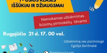 Nemokami mokymai pirmaklasių tėvams