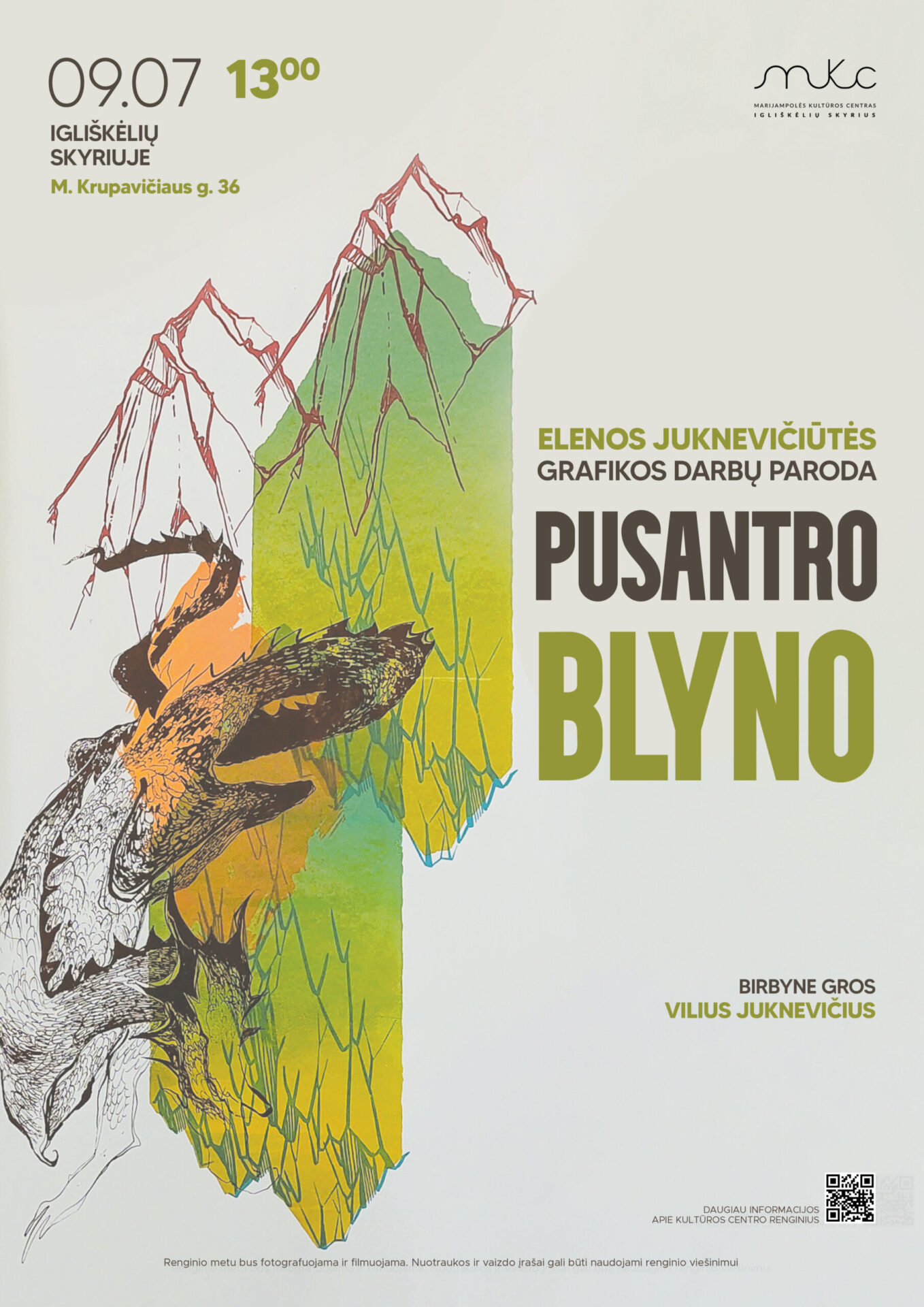 Elenos Juknevičiūtės grafikos darbų paroda „Pusantro blyno”