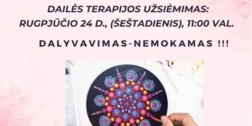 Dailės terapijos užsiėmimas mamoms, auginančioms vaikus