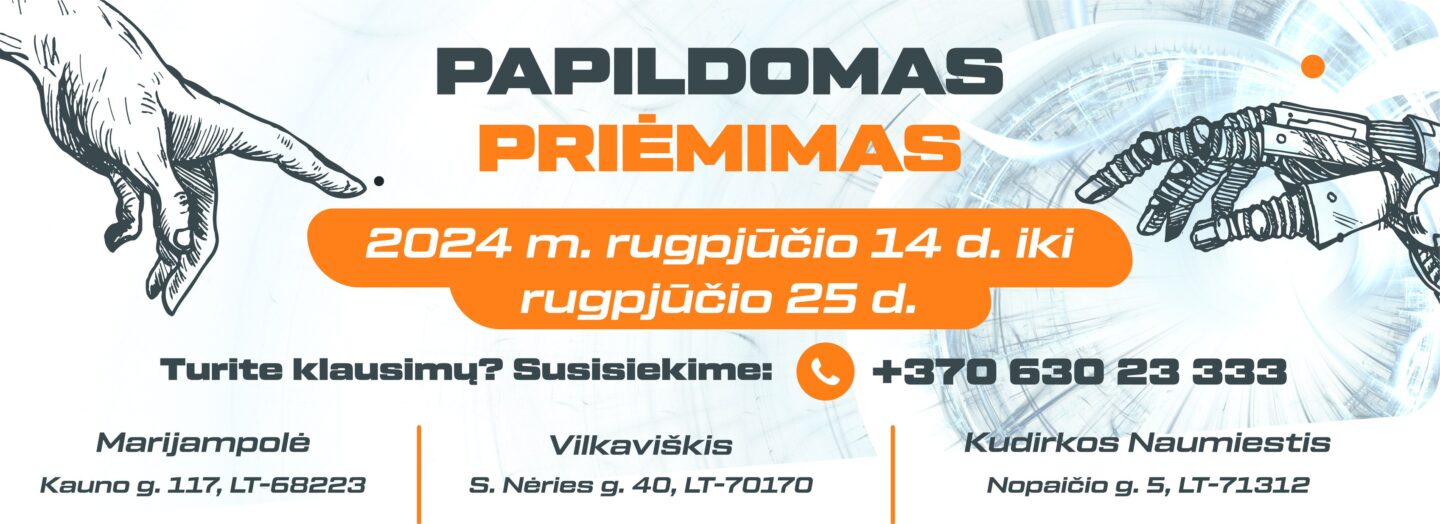 Marijampolės PRC - papildomas priėmimas