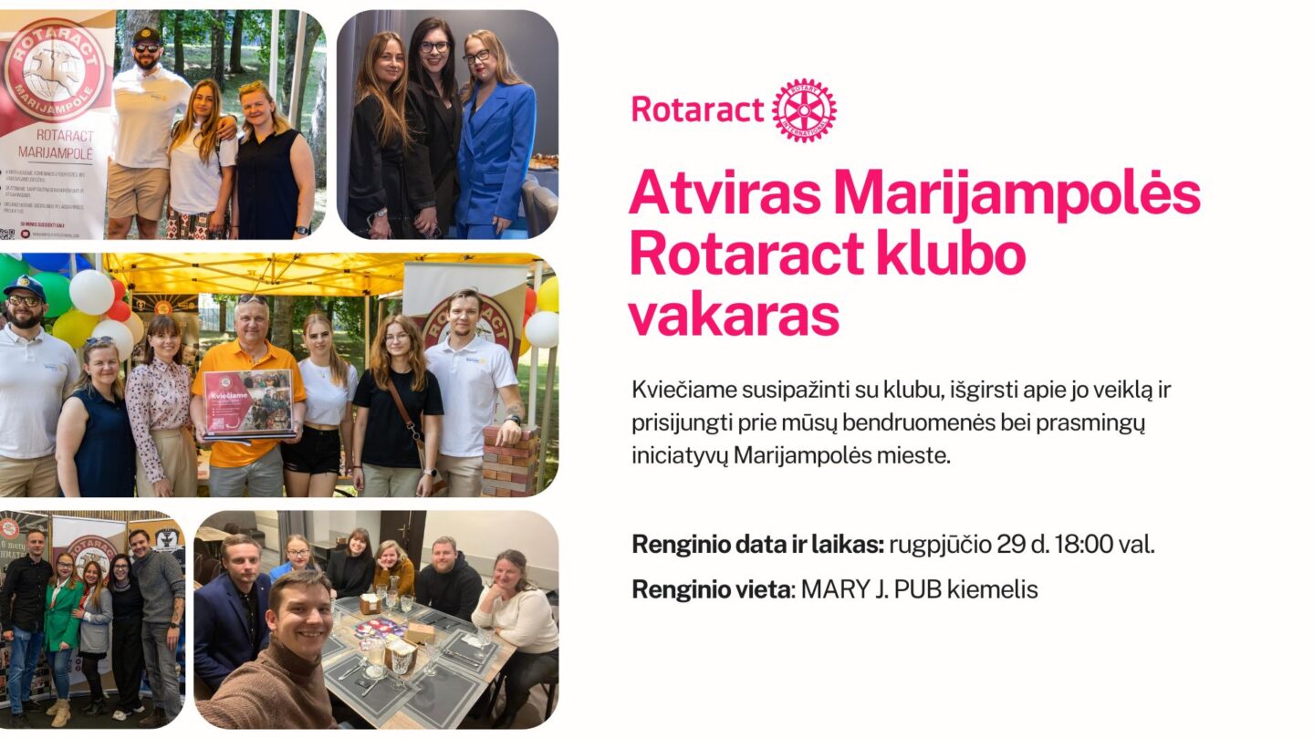 Atviras Marijampolės Rotaract klubo vakaras