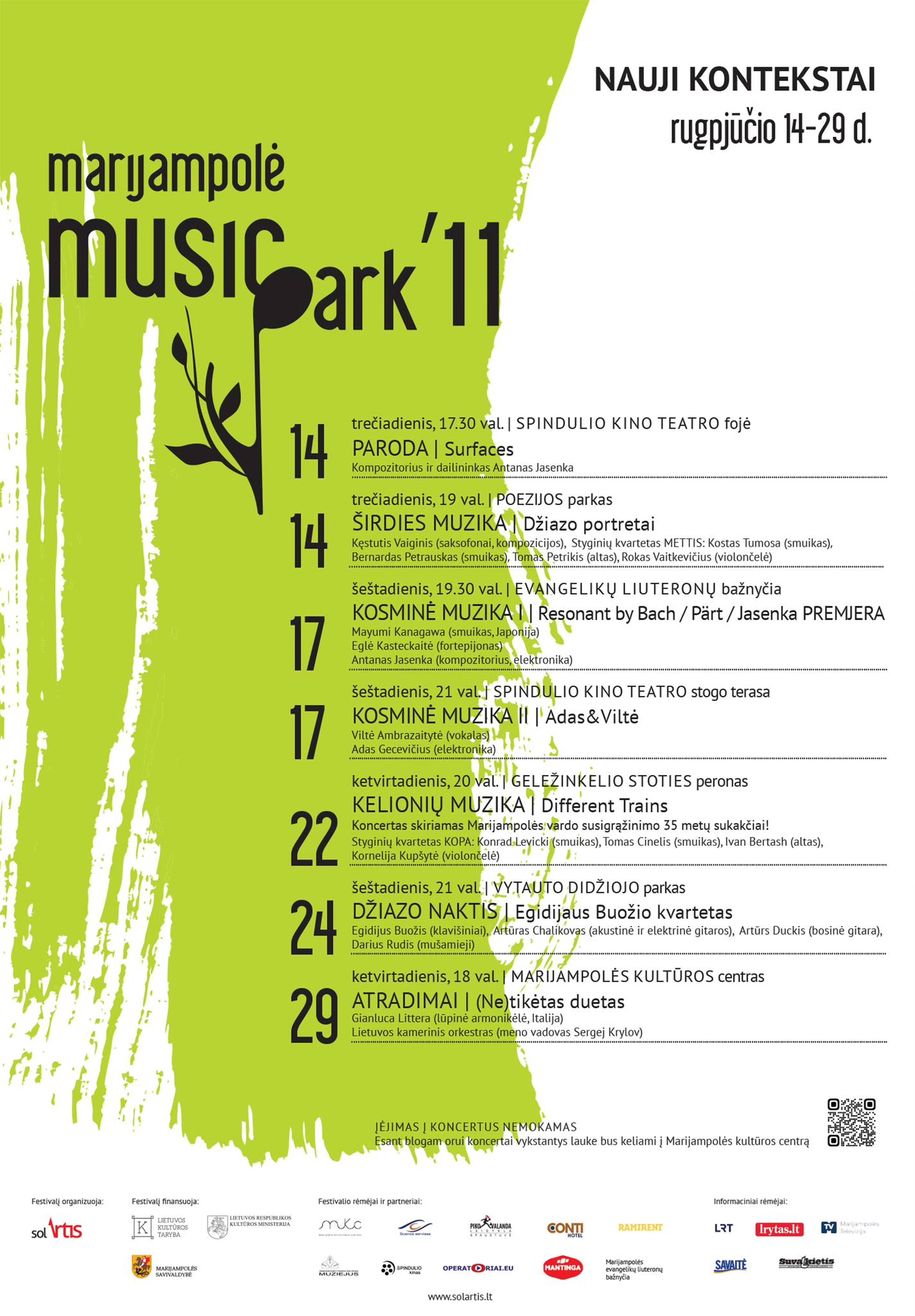 Festivalio „Marijampolė Music Park“ programa