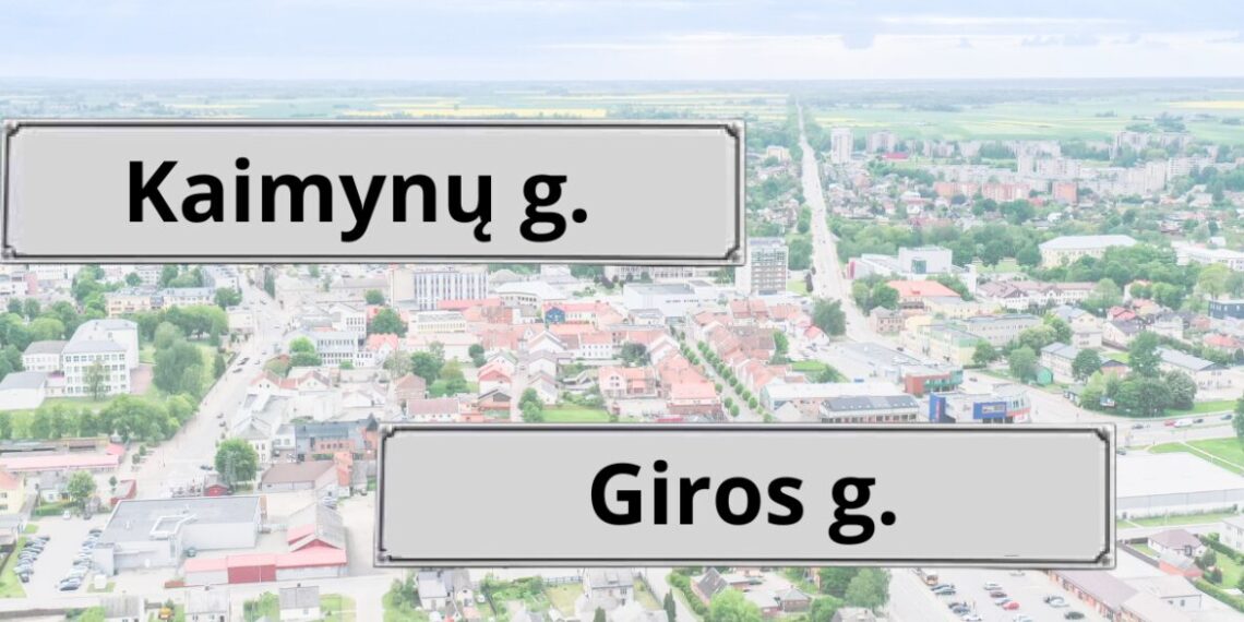 L.Giros gatvė vadinsis Giros gatve, P. Cvirkos – Kaimynų