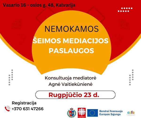 Nemokamos šeimos mediacijos paslaugos