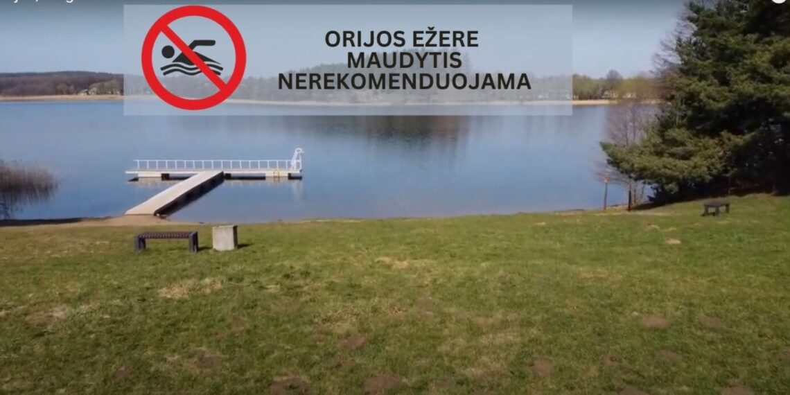 Orijos ežere maudytis nerekomenduojama