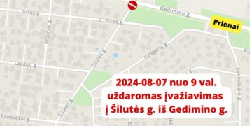 Dėmesio: uždaromas įvažiavimas į Šilutės gatvę
