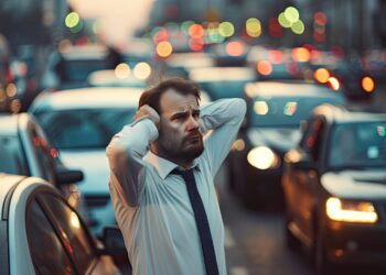 Stresas eismo kamštyje