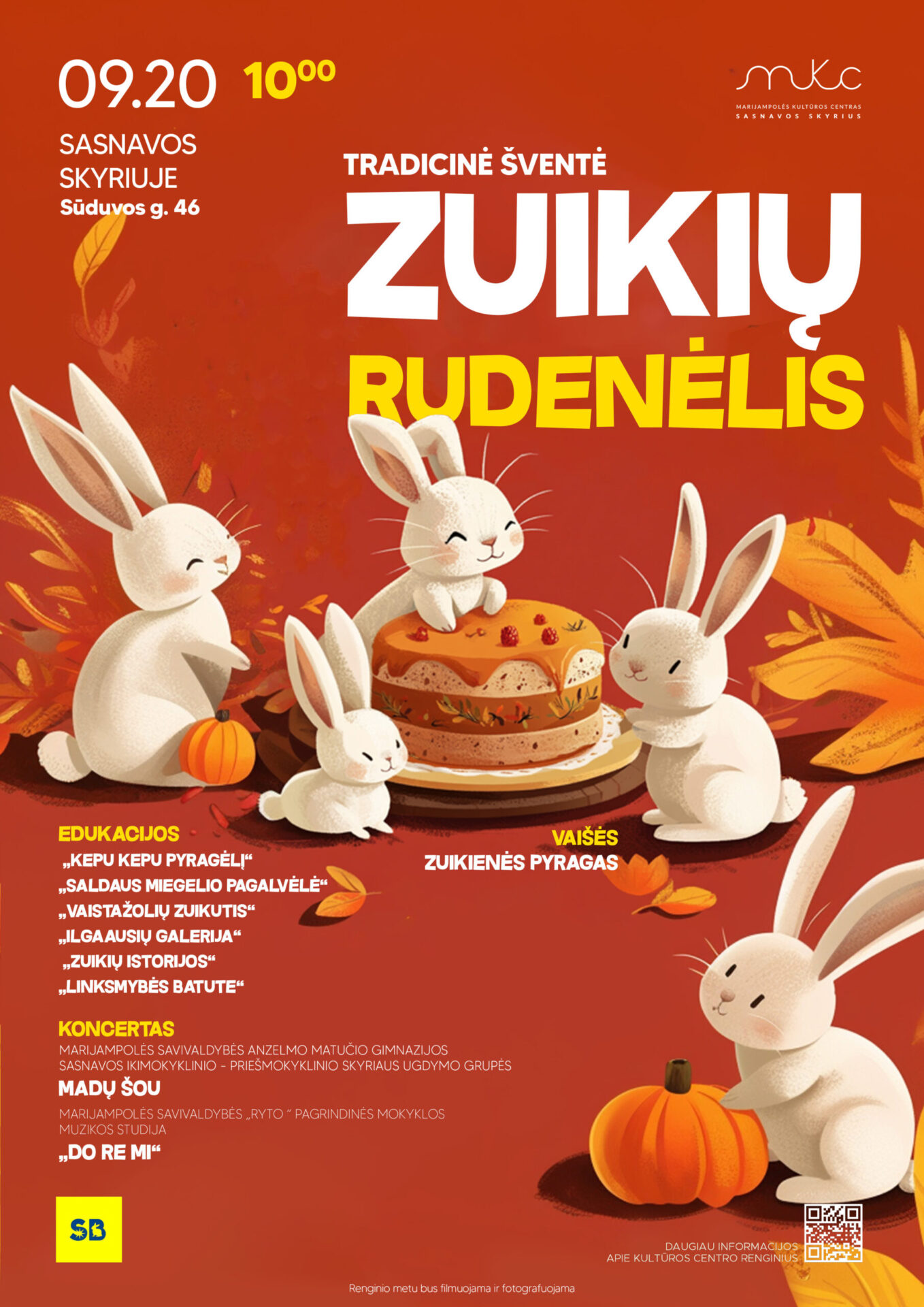 Tradicinė šventė rudens šventė vaikams „ZUIKIŲ RUDENĖLIS” | Sasnava