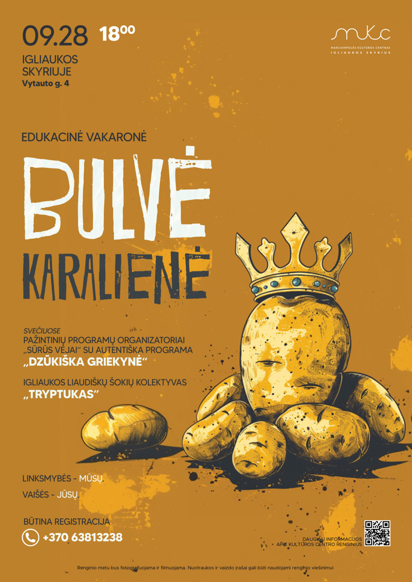 Edukacinė vakaronė „BULVĖ KARALIENĖ”