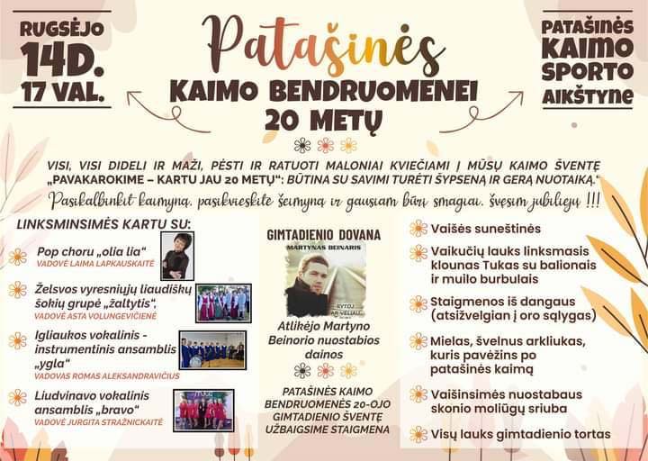 Patašinės kaimo bendruomenės 20-mečio šventė