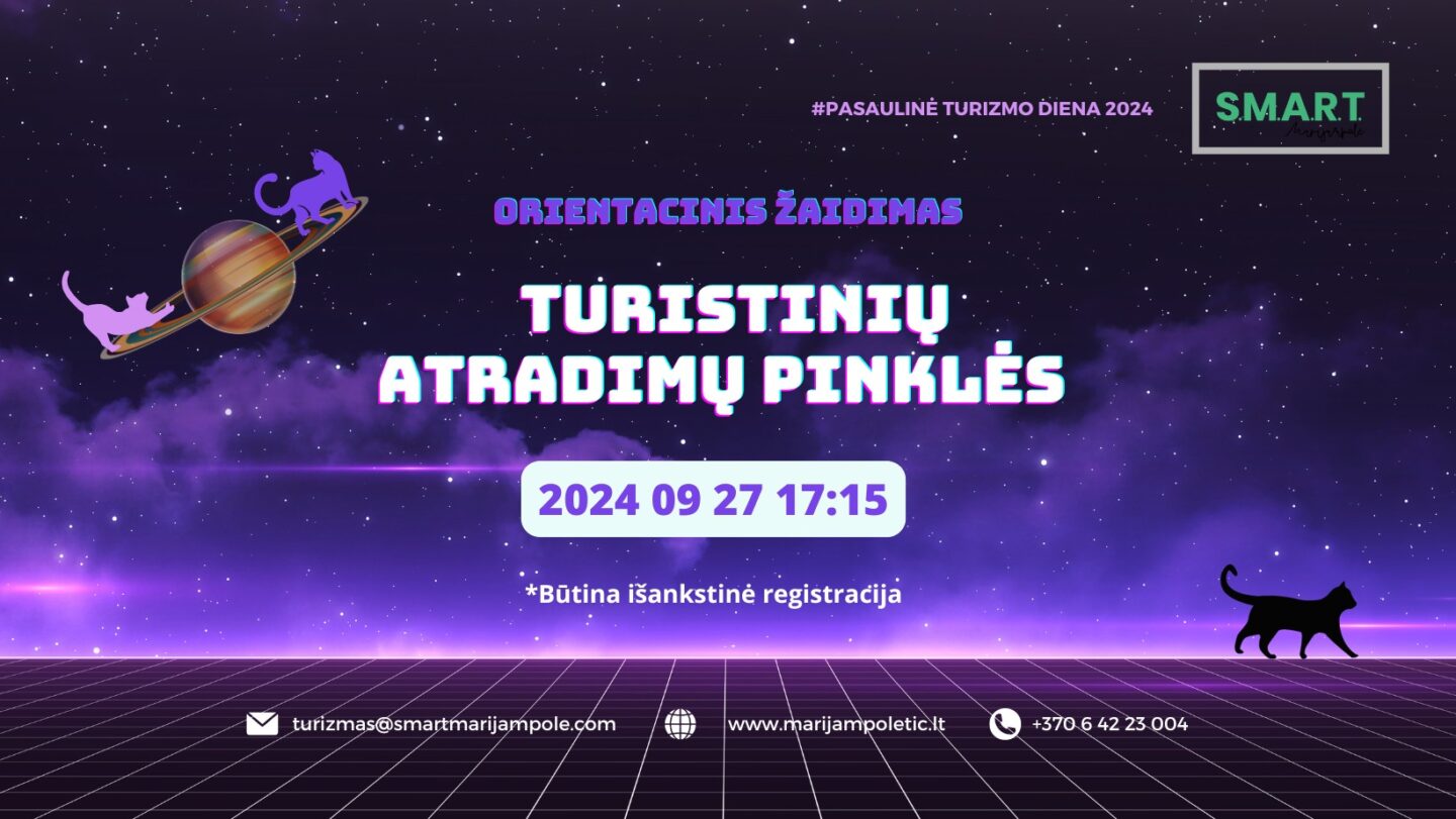 Orientacinis žaidimas „Turistinių atradimų pinklės“ | PASAULINĖ TURIZMO DIENA 2024