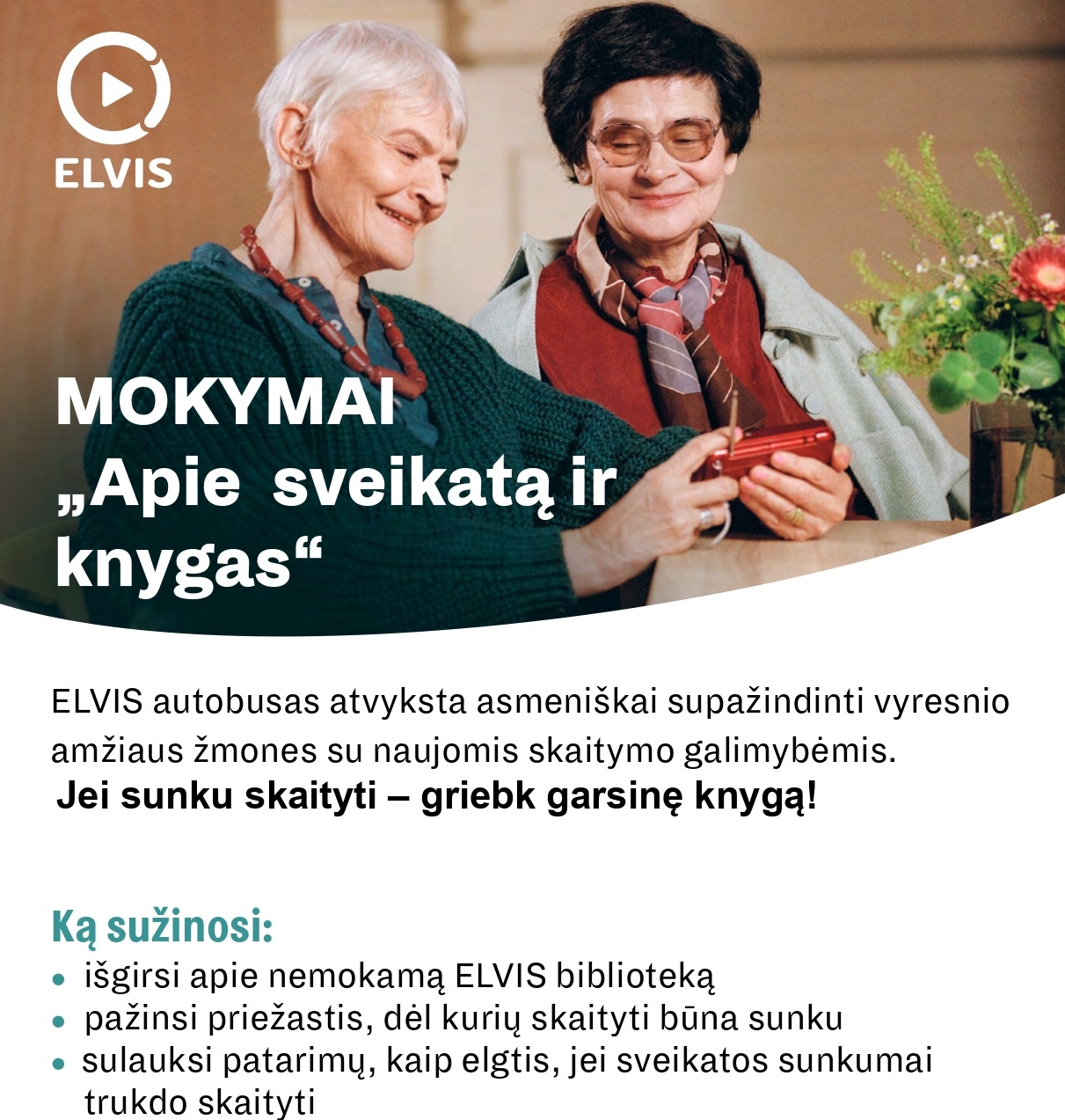 ELVIS mokymai „Apie sveikatą ir knygas”