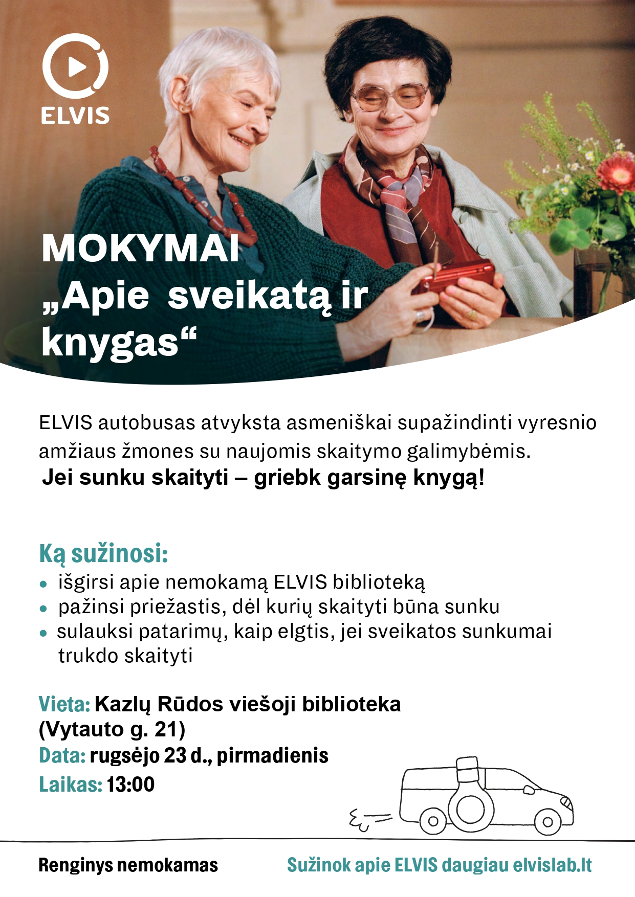 ELVIS mokymai „Apie sveikatą ir knygas” Kazlų Rūdoje