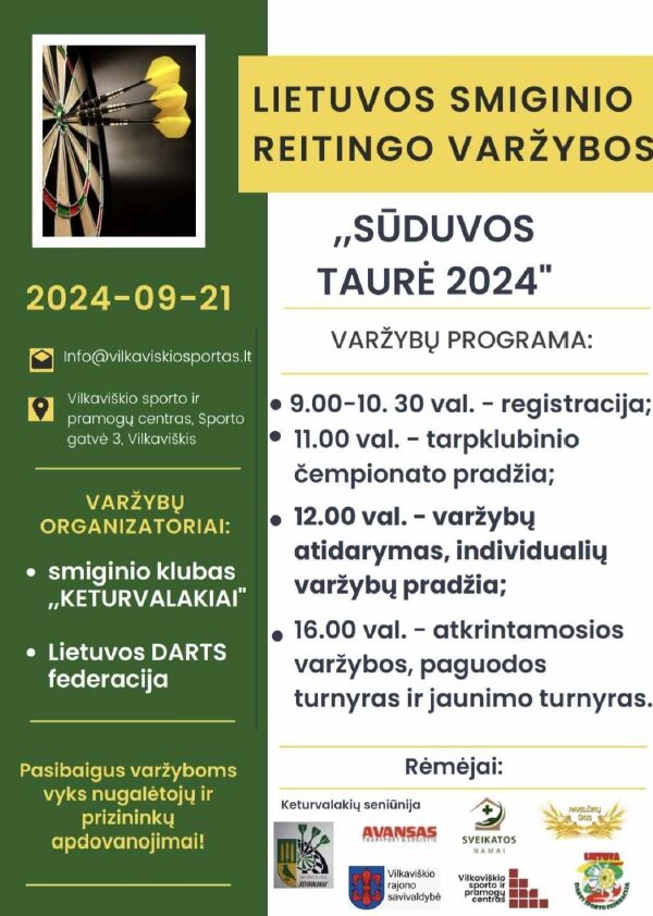 Lietuvos smiginio reitingo varžybos „Sūduvos taurė 2024“