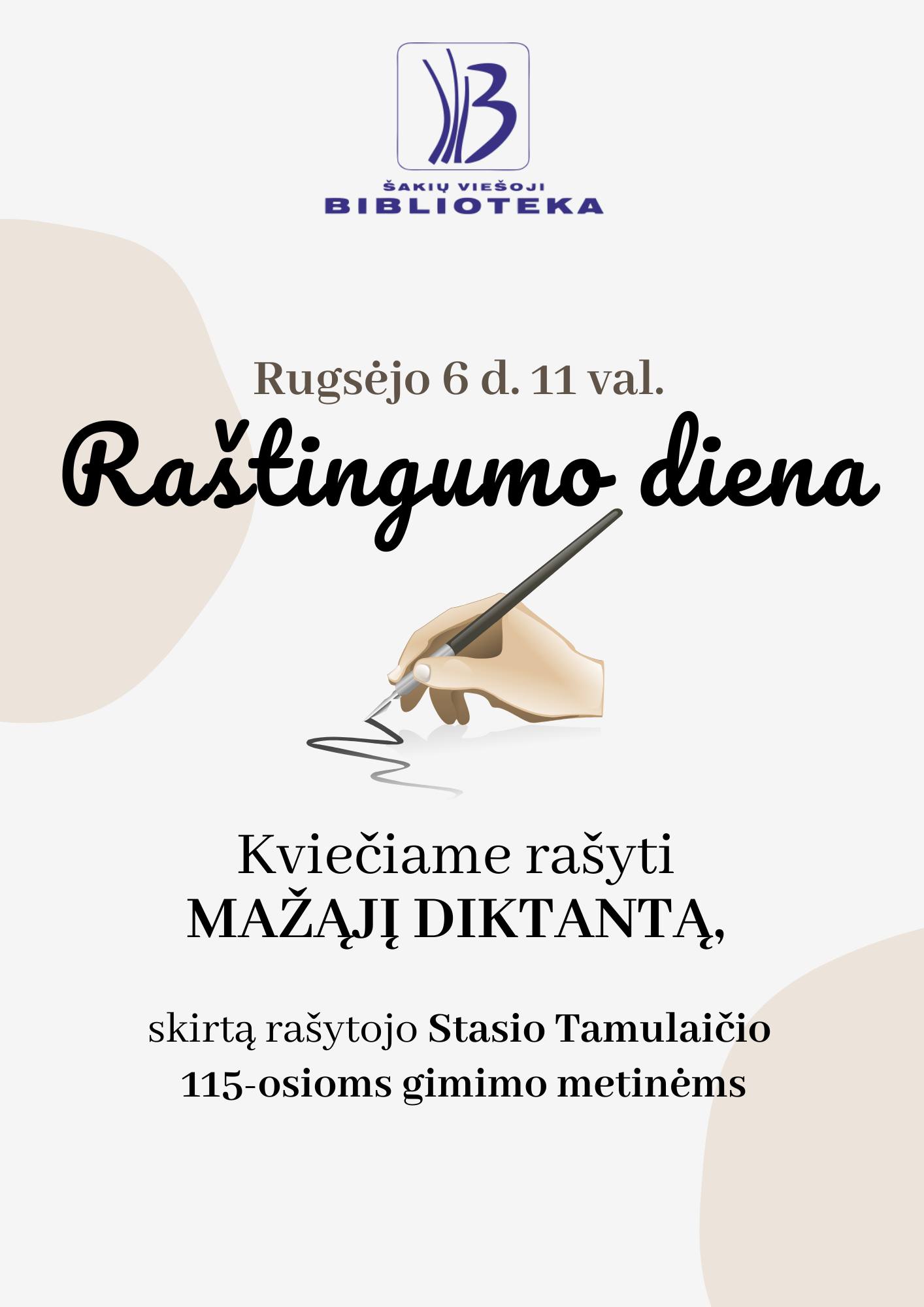 Mažasis diktantas, skirtas Tarptautinei raštingumo dienai paminėti