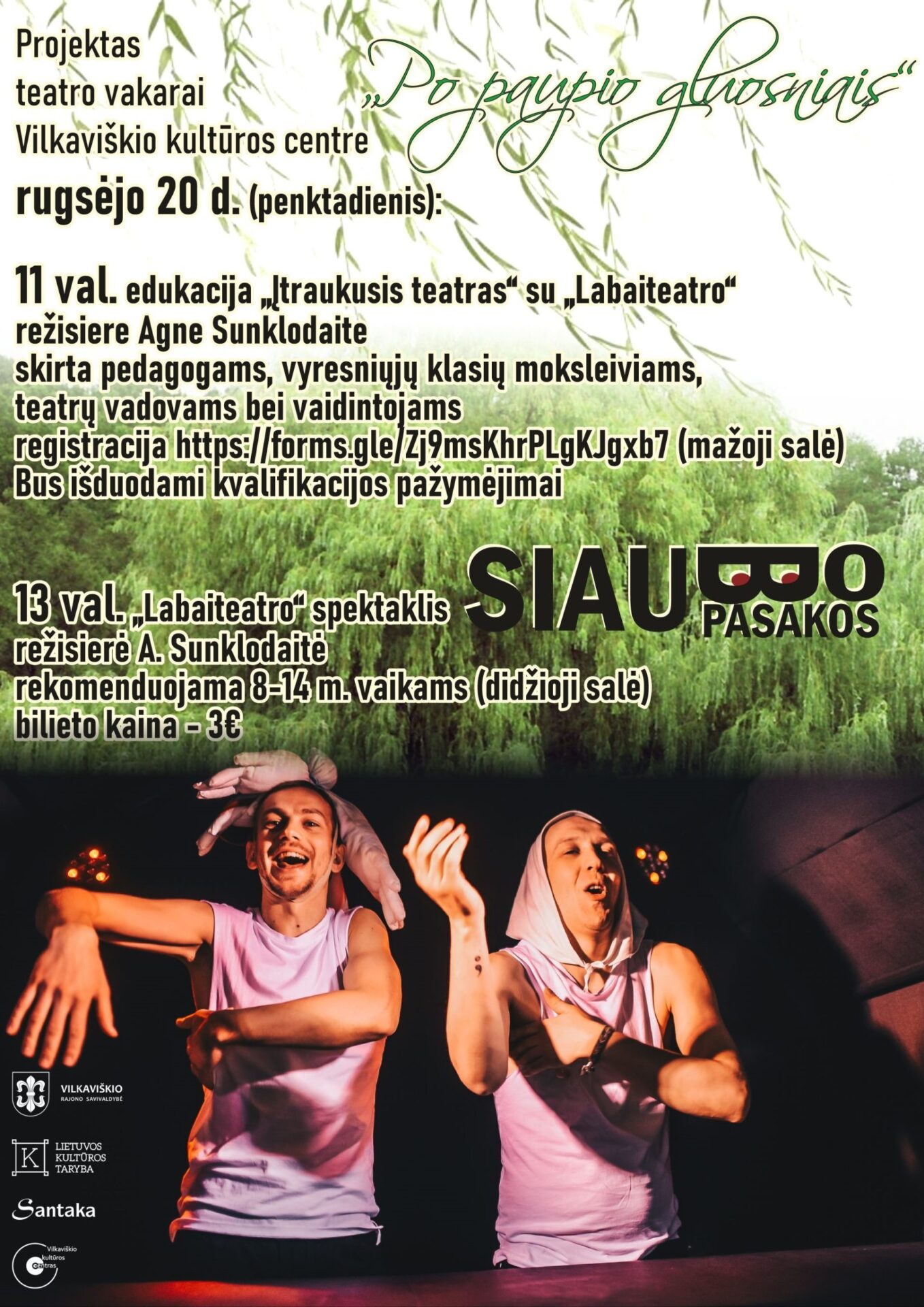 Projektas „Teatro vakarai” Vilkaviškio kultūros centre