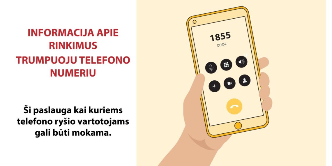 Svarbiausia informacija apie Seimo rinkimus – trumpuoju numeriu 1855