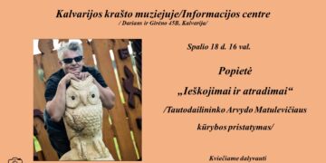 Tautodailininko Arvydo Matulevičiaus kūrybos pristatymas