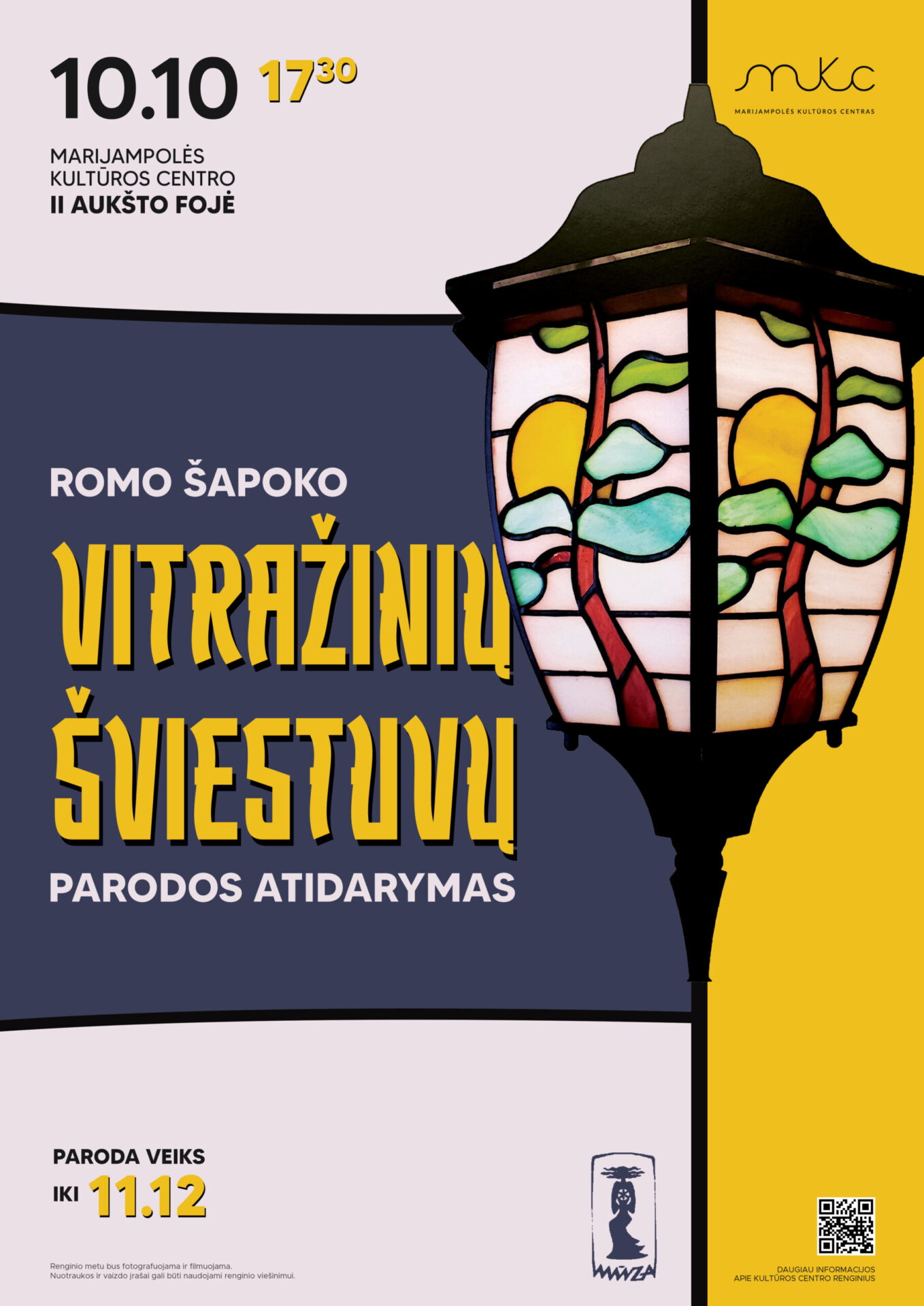 Romo Šapoko VITRAŽINIŲ ŠVIESTUVŲ parodos atidarymas