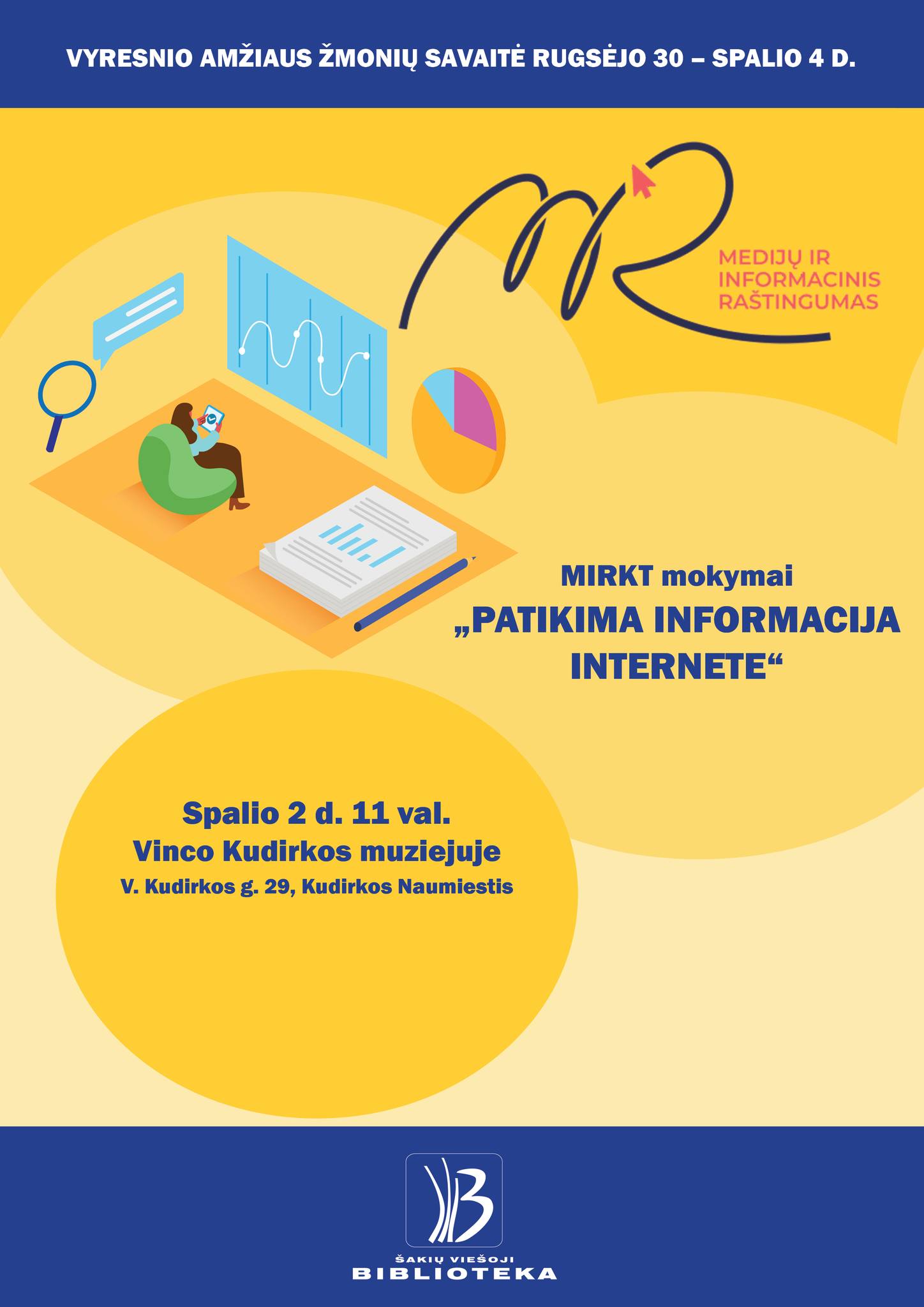 Vyresnio amžiaus žmonių savaitė: MIRKT mokymai „Patikima informacija internete“