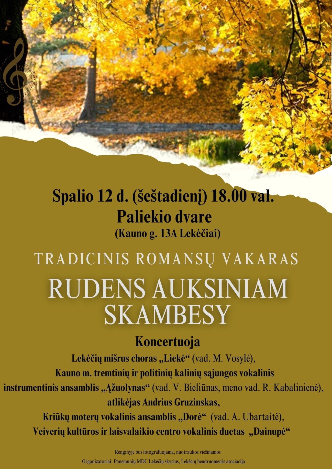 Tradicinis romansų vakaras „Rudens auksiniam skambesy“