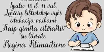 Edukacija vaikams „Kaip gimsta eilėraštis“ su literate Regina Klimaitiene