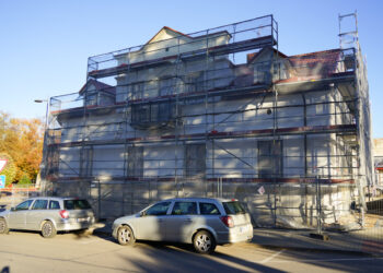 Marijampolės krašto ir Prezidento Kazio Griniaus muziejaus fasado atnaujinimas artėja prie pabaigos