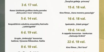 Šakių KC renginiai. Spalis 2024