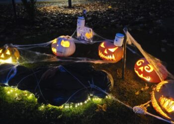 Poezijos parke nušvito moliūgų alėja