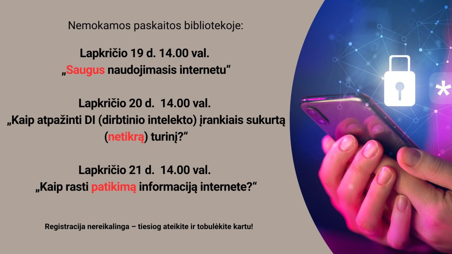 Paskaita „Saugus naudojimasis internetu"