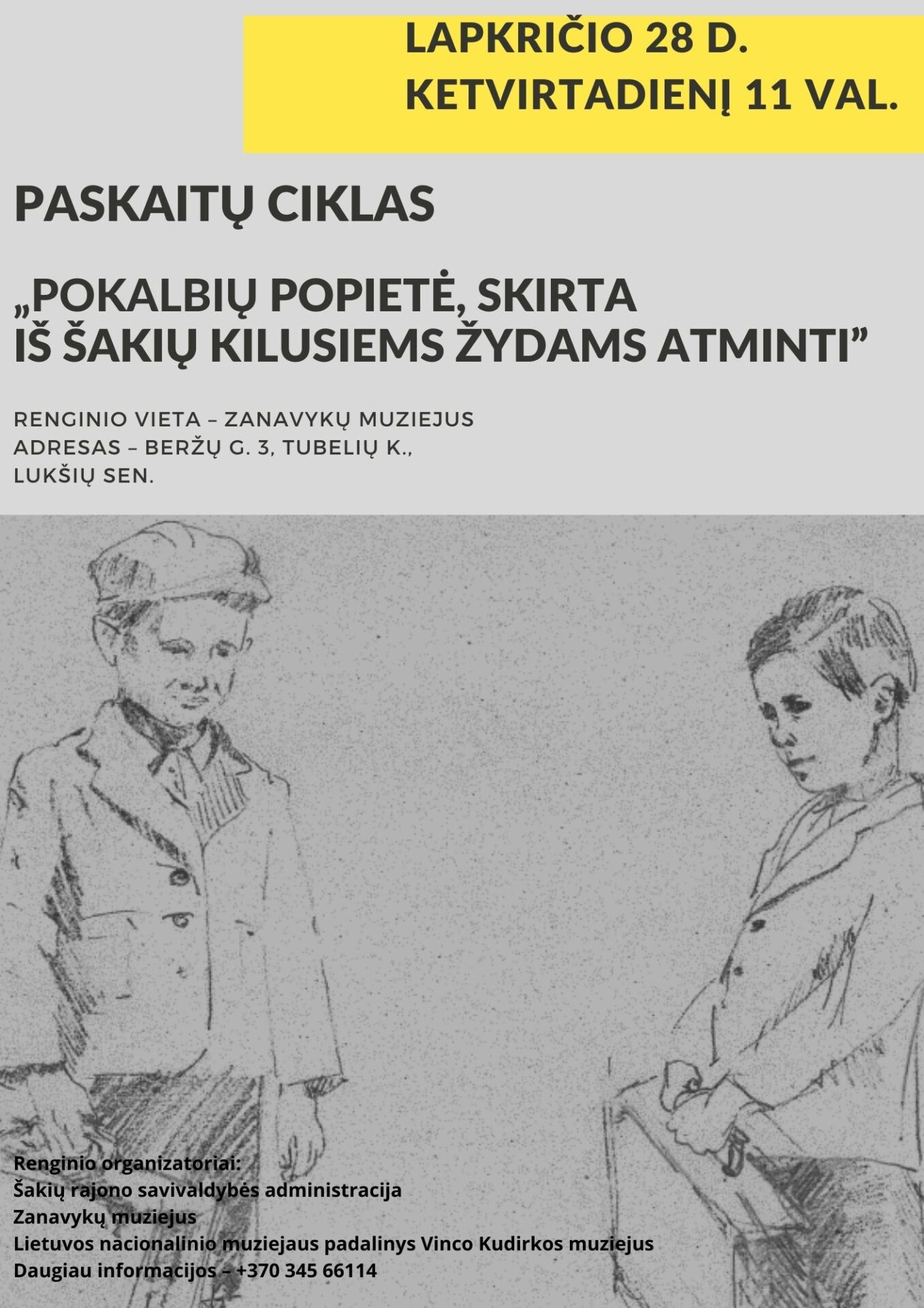 Paskaitų ciklas, skirtas iš Šakių kilusiems žydams atminti