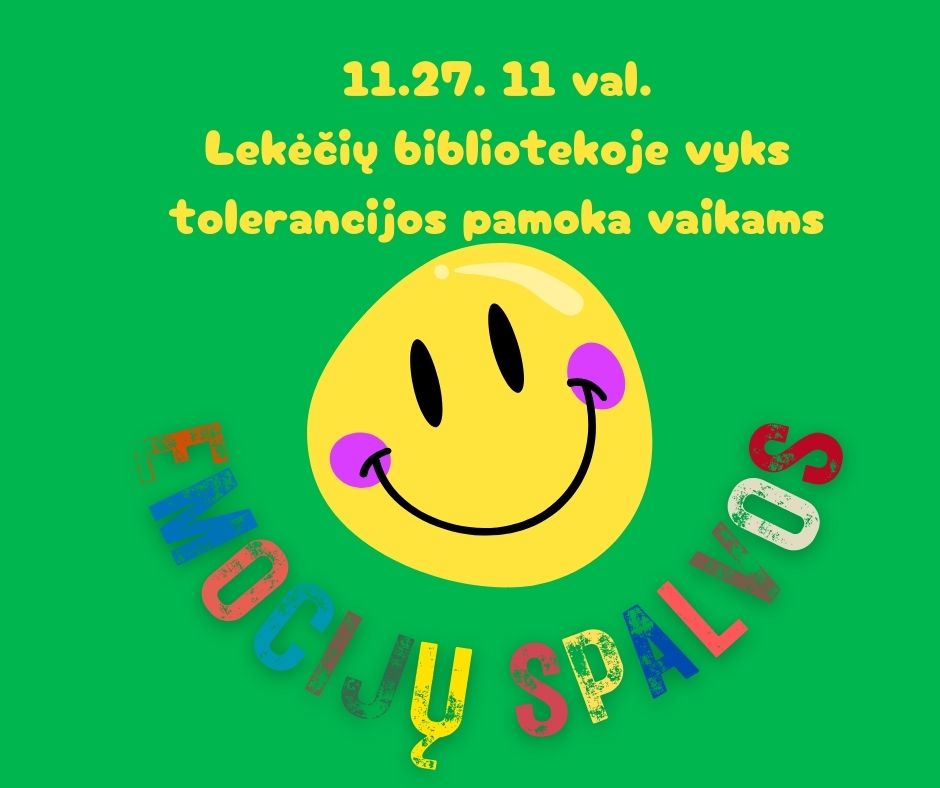 Tolerancijos pamoka vaikams „Emocijų spalvos“