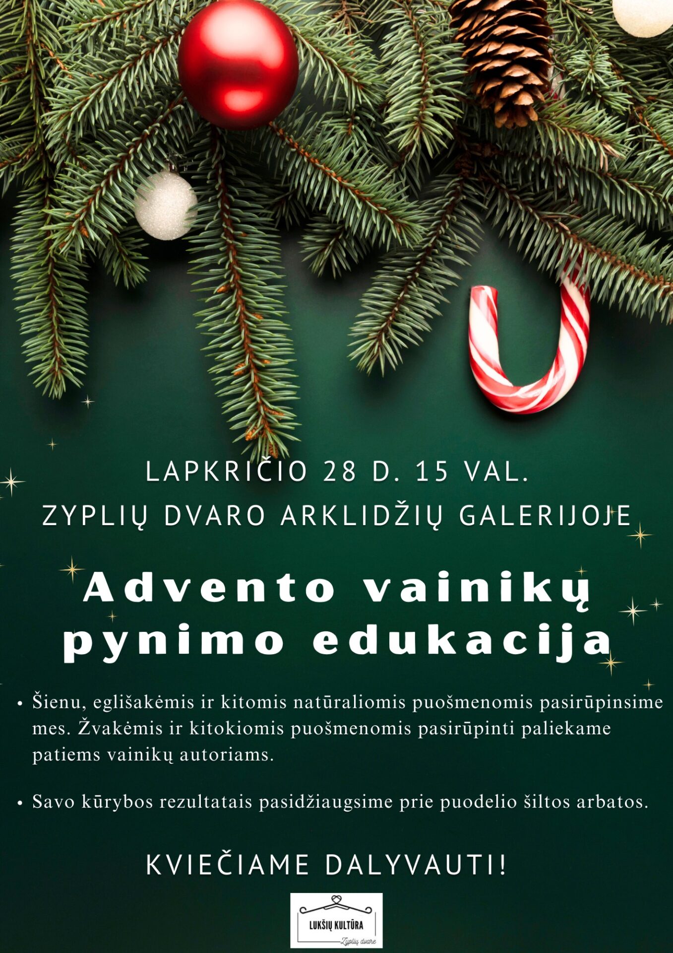 Advento vainiko pynimo edukacija